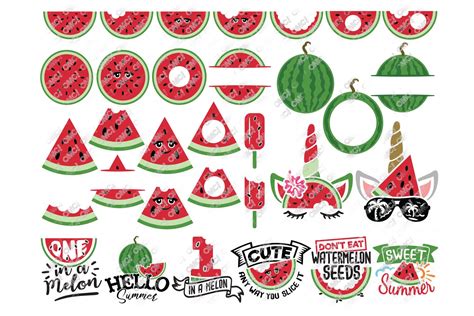 Download Free Watermelon Svg, Watermelon Clip Art, Watermelon Monogram Svg Cameo